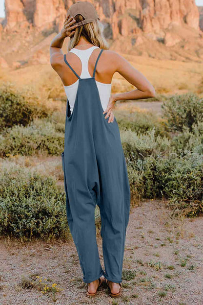 V-Neck Sleeveless Jumpsuit | AdoreStarr