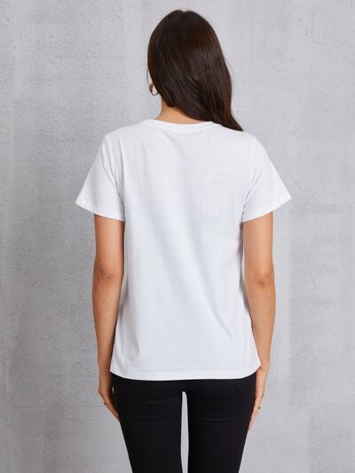 Lucky Clover Round Neck T-Shirt | AdoreStarr