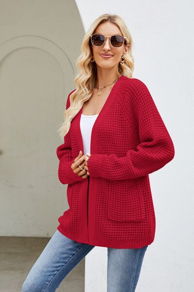 Open Front Raglan Sleeve Cardigan | AdoreStarr