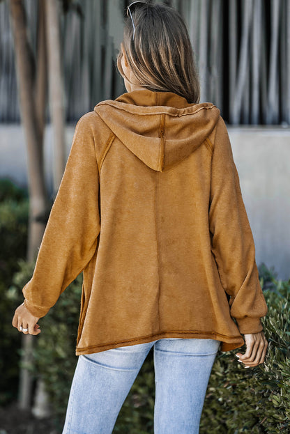 Exposed Seam Hooded Jacket | AdoreStarr