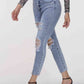 Distressed Skinny Cropped Jeans | AdoreStarr