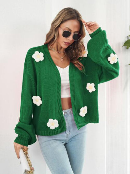 Floral Long Sleeve Cardigan | AdoreStarr