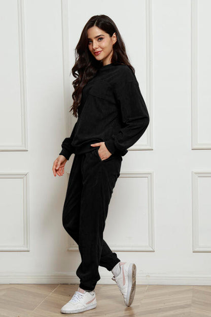 Corduroy Sweatshirt and Sweatpants Set | AdoreStarr