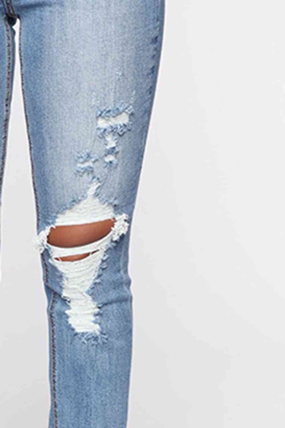 Slit Distressed Jeans | AdoreStarr