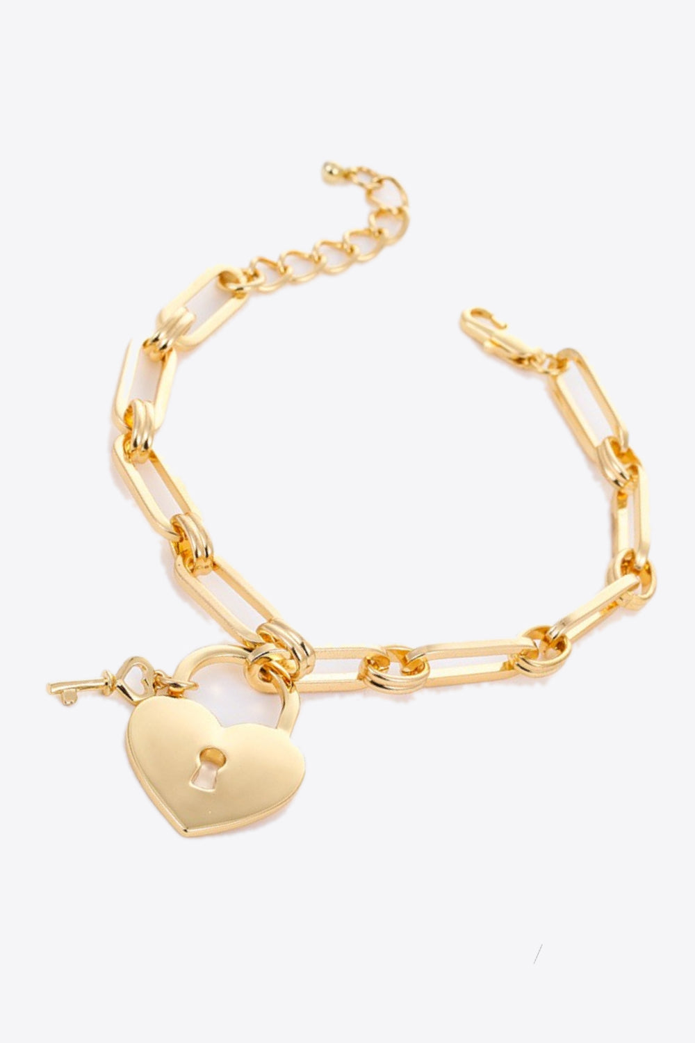Heart Lock Charm Chain Bracelet | AdoreStarr