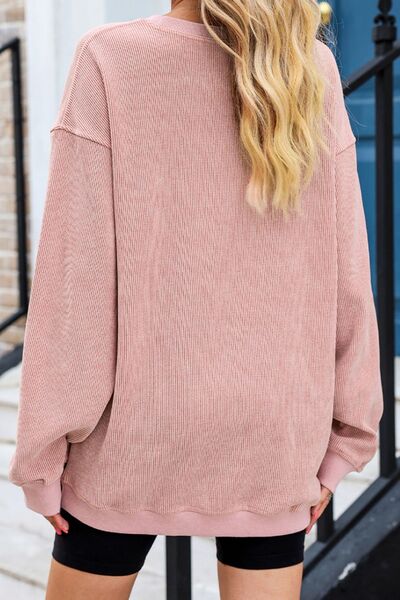 LOVE Dropped Shoulder Sweatshirt | AdoreStarr