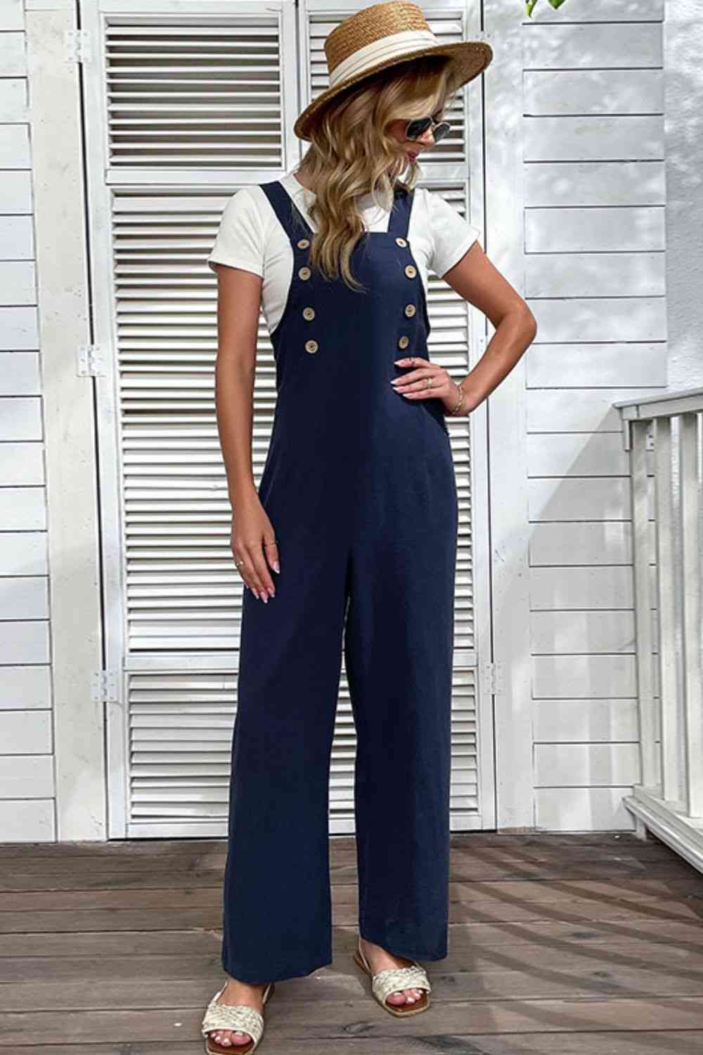 Light Up Your Life Buttoned Overalls | AdoreStarr