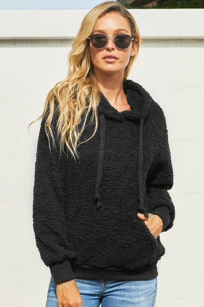 Ribbed Sherpa Hoodie | AdoreStarr