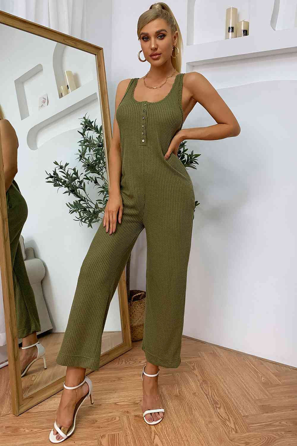 Sleeveless Straight Leg Jumpsuit | AdoreStarr