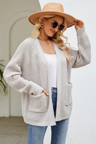 Open Front Raglan Sleeve Cardigan | AdoreStarr