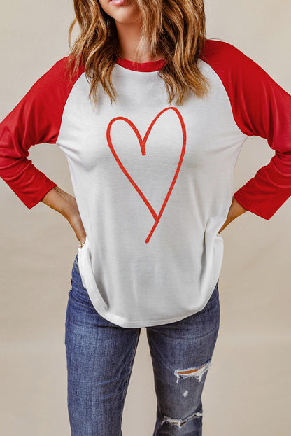 Contrast Heart Graphic Top | AdoreStarr