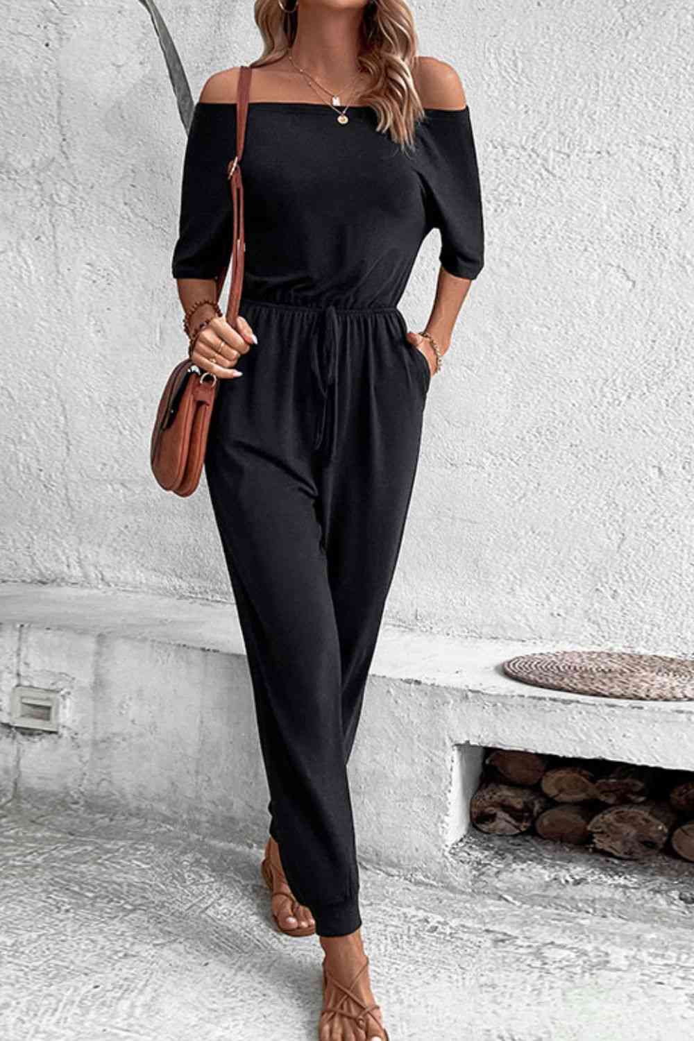 Off-Shoulder Jumpsuit