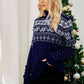 Christmas Snowflake Fair Isle Turtleneck Sweater | AdoreStarr