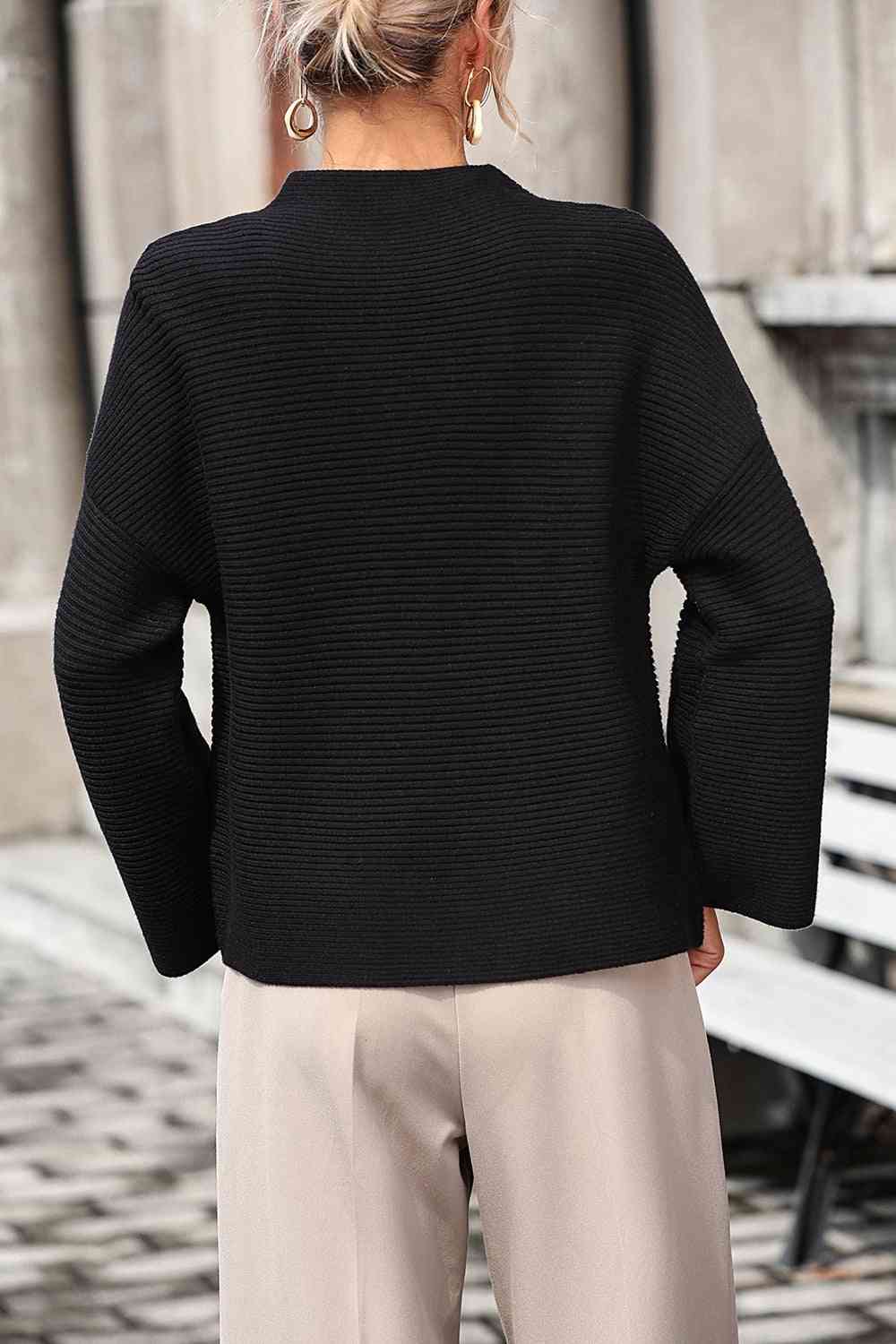 Mock Neck Pullover Sweater | AdoreStarr