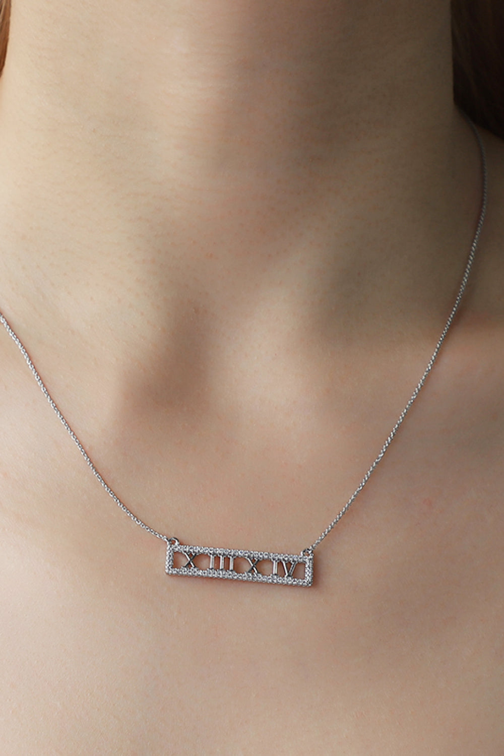 Zirconia Bar Pendant Necklace | AdoreStarr