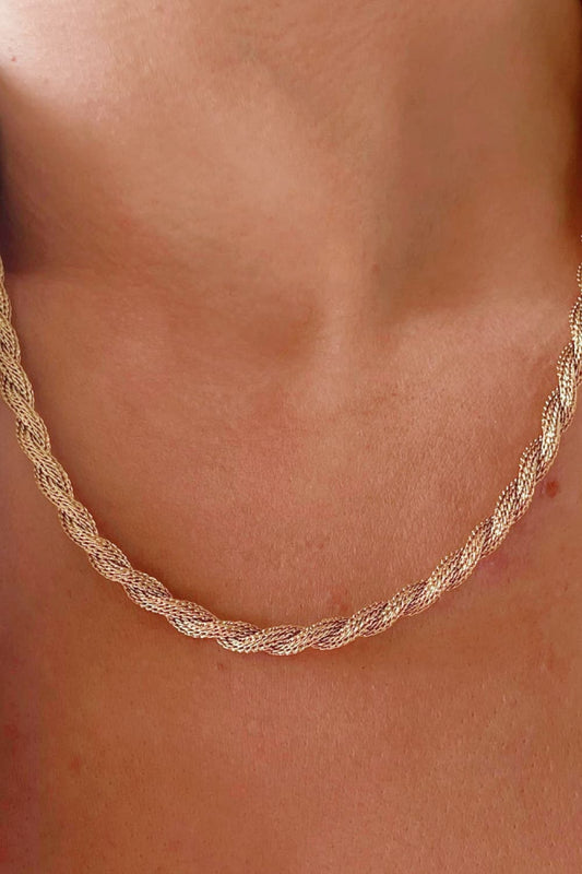Twisted Stainless Steel Necklace | AdoreStarr