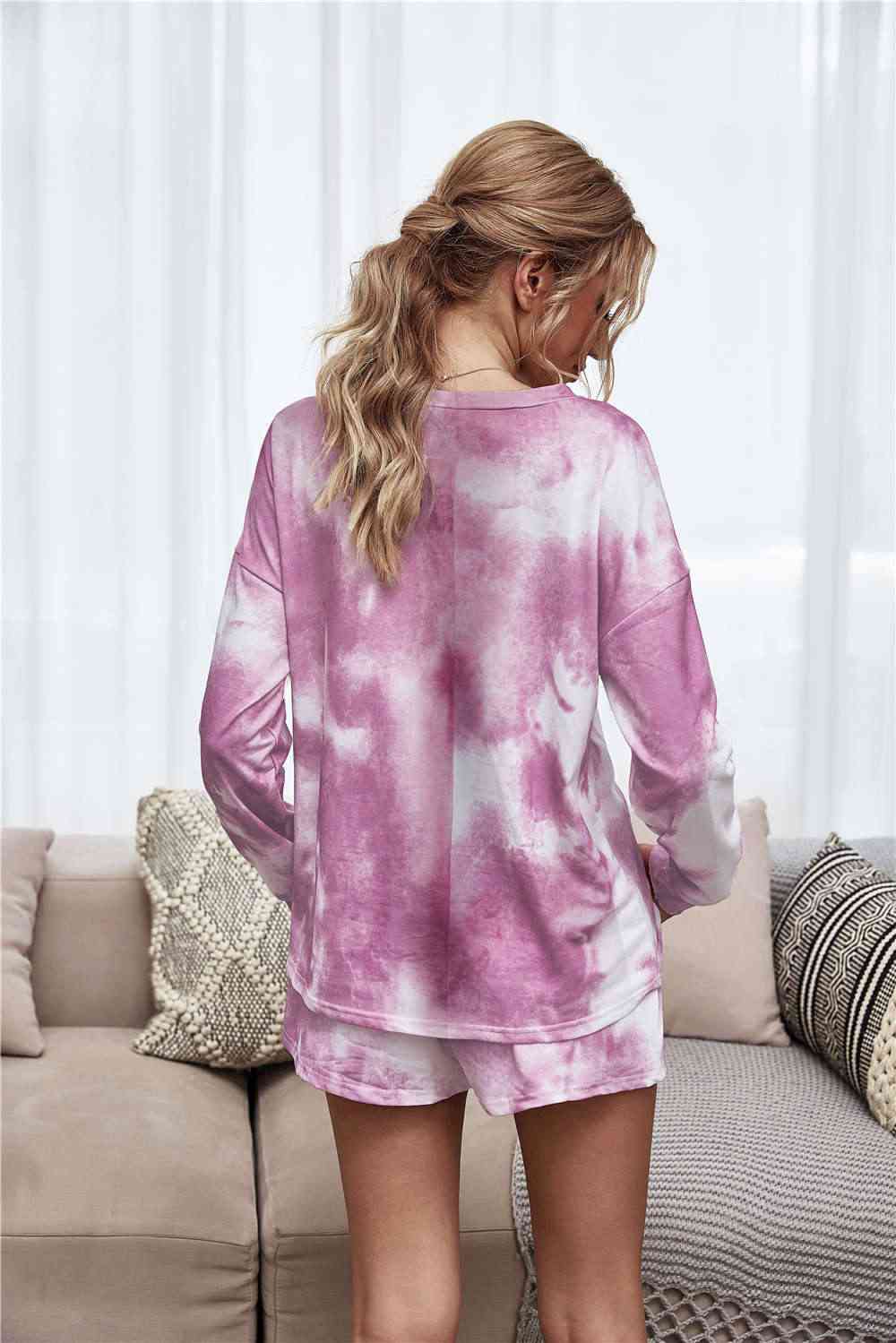Tie-Dye Top and Shorts Lounge Set | AdoreStarr