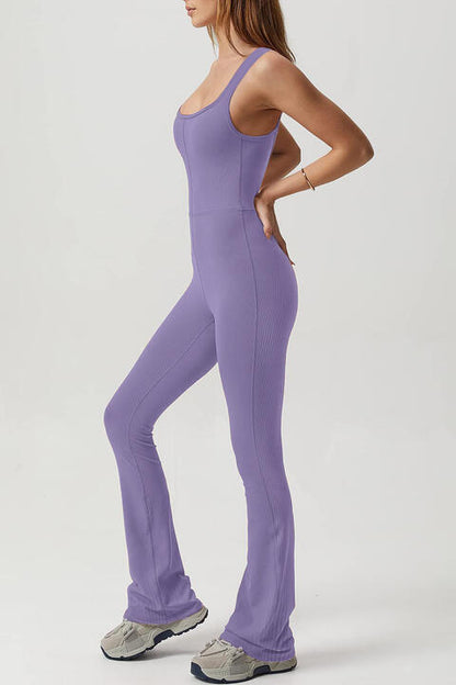 Square Neck Sports Jumpsuit | AdoreStarr