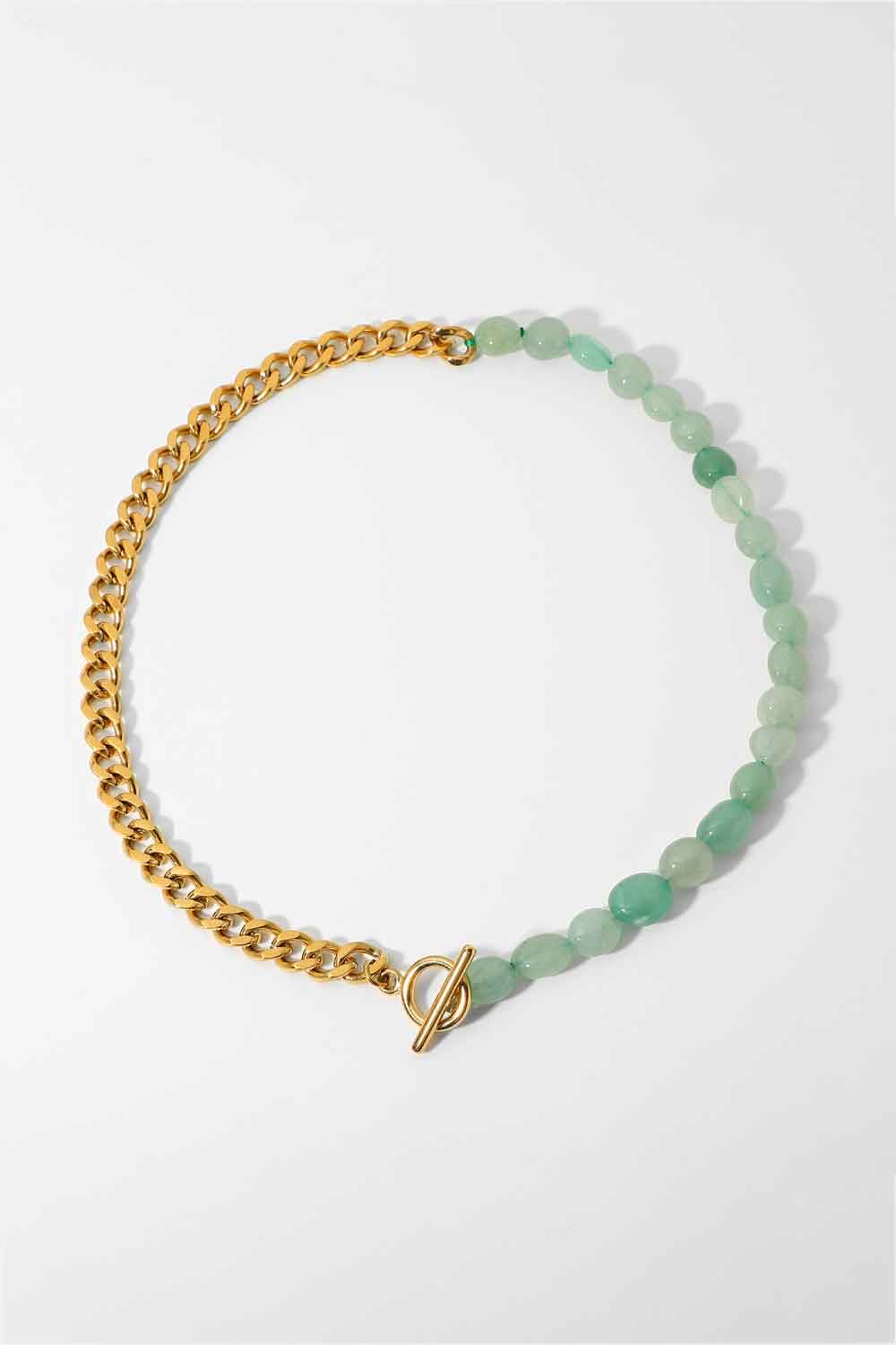 Half Bead Half Chain Necklace | AdoreStarr