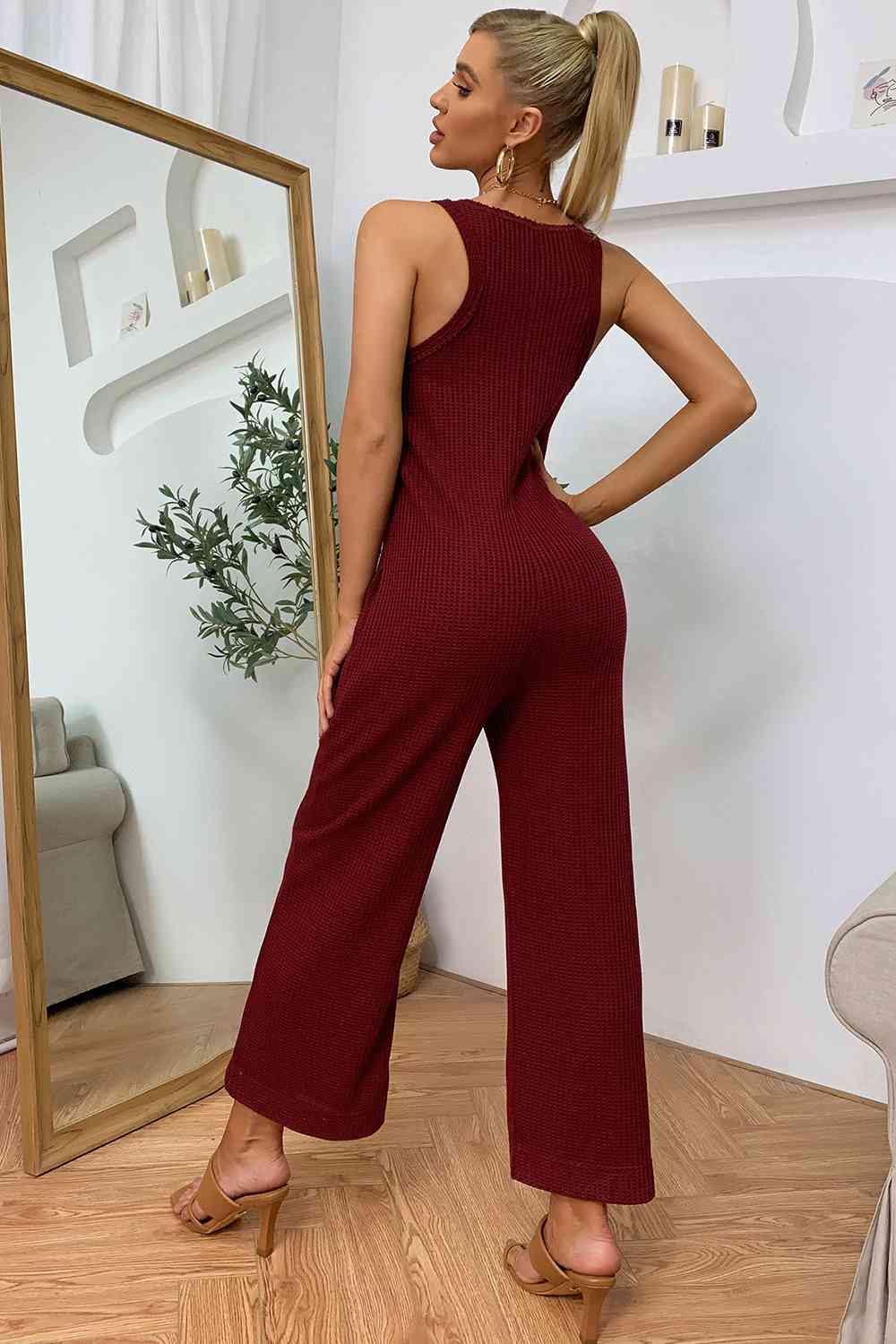 Sleeveless Straight Leg Jumpsuit | AdoreStarr