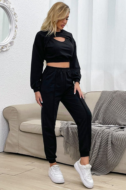 Cut Top and Joggers Set | AdoreStarr