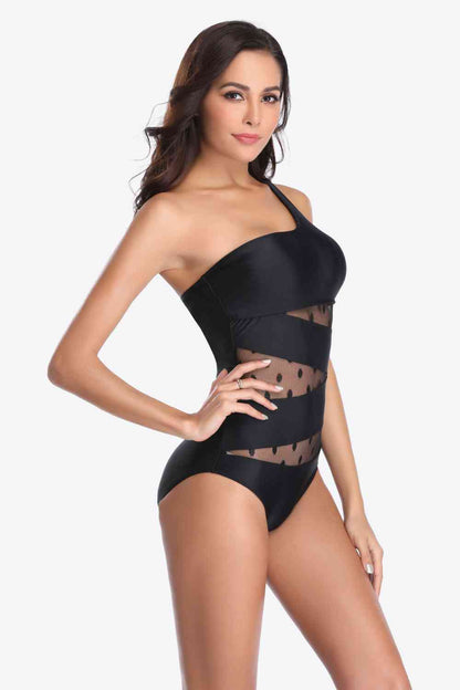 One-Shoulder Sleeveless One-Piece Swimsuit | AdoreStarr