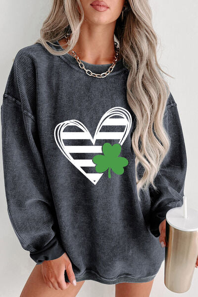 Heart Lucky Clover Sweatshirt | AdoreStarr