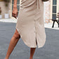 Tie Belt Frill Trim Buttoned Skirt | AdoreStarr