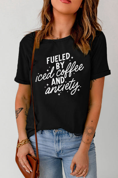 FUELED BY ICED COFFEE AND ANXIETY Tee | AdoreStarr