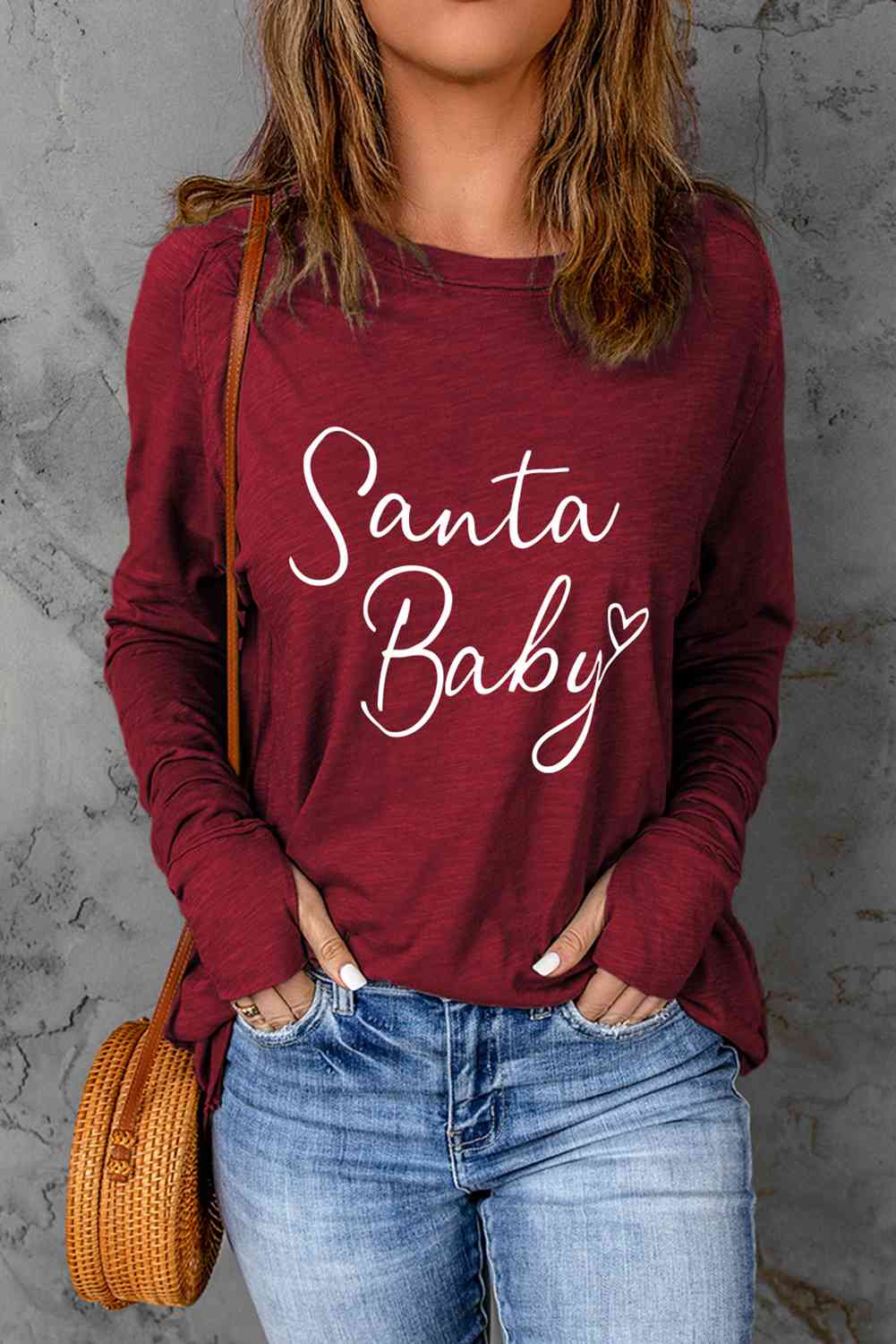 SANTA BABY Graphic Long Sleeve T-Shirt | AdoreStarr