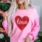 LOVE Heart Sequin Sweatshirt | AdoreStarr