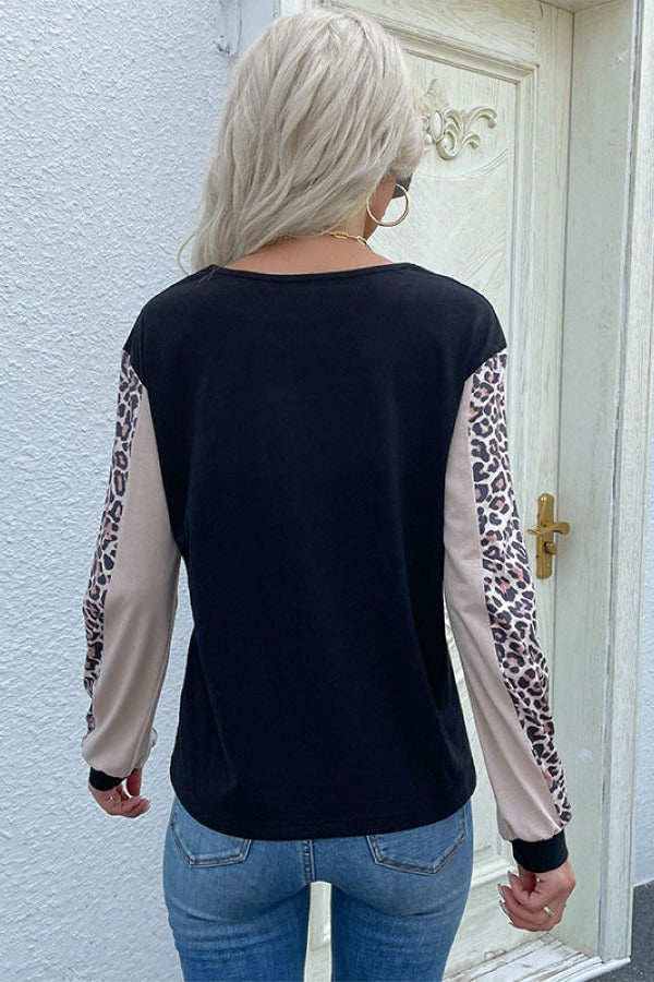 Leopard Colorblock Sweatshirt | AdoreStarr