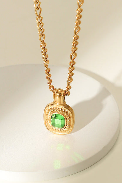 Inlaid Pendant Necklace | AdoreStarr