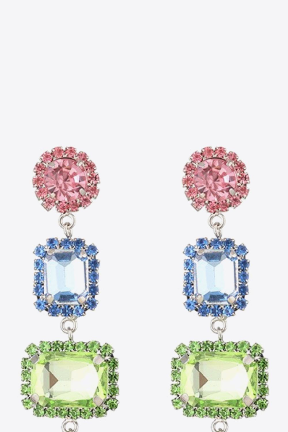 Multicolored Glass Stone Earrings | AdoreStarr