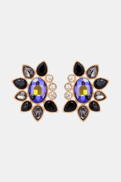 Geometrical Glass Stone Dangle Earrings | AdoreStarr