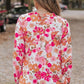 Floral Frill Long Sleeve Blouse | AdoreStarr