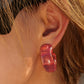 Resin C-Hoop Earrings | AdoreStarr