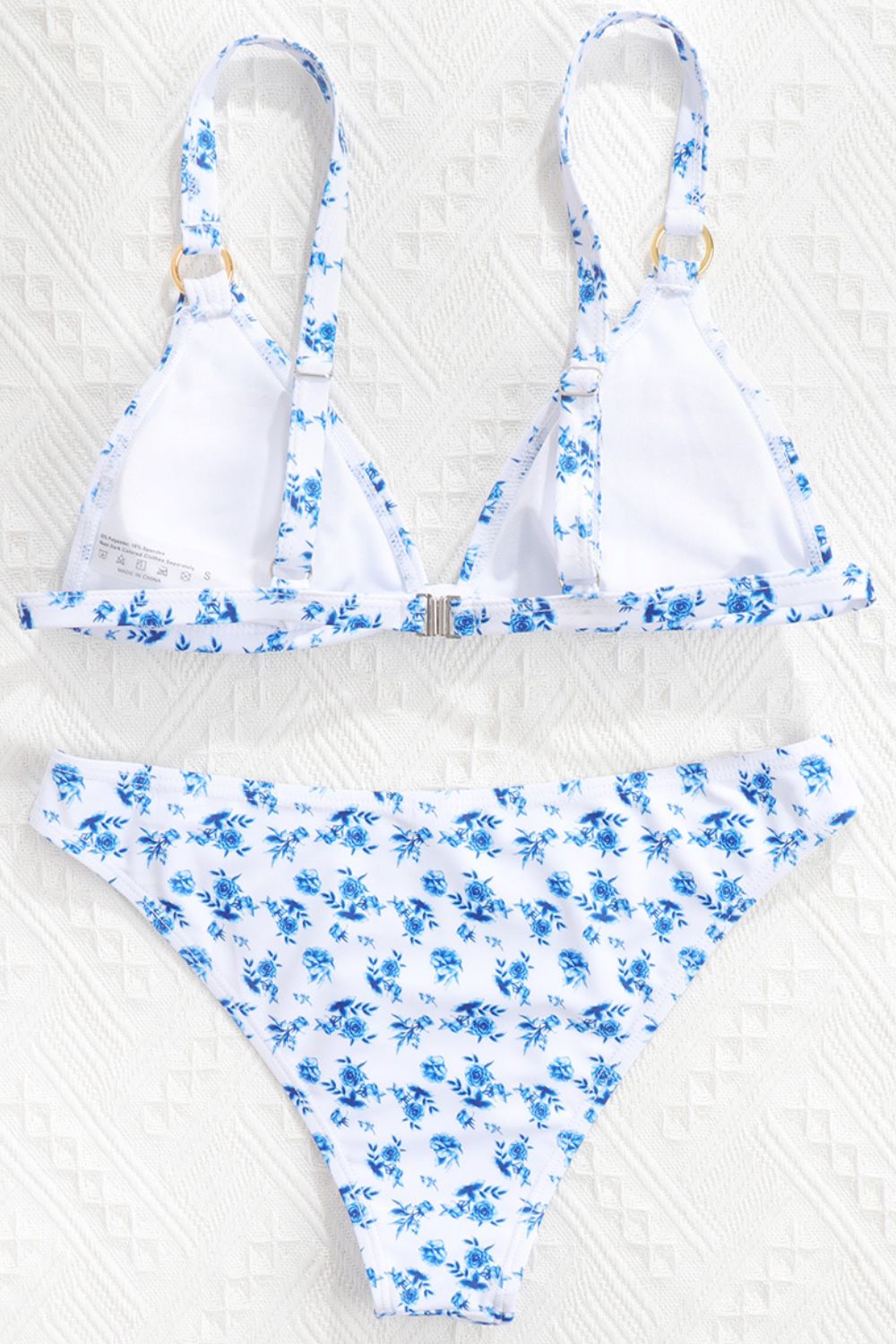 Floral Ring Detail Bikini Set | AdoreStarr