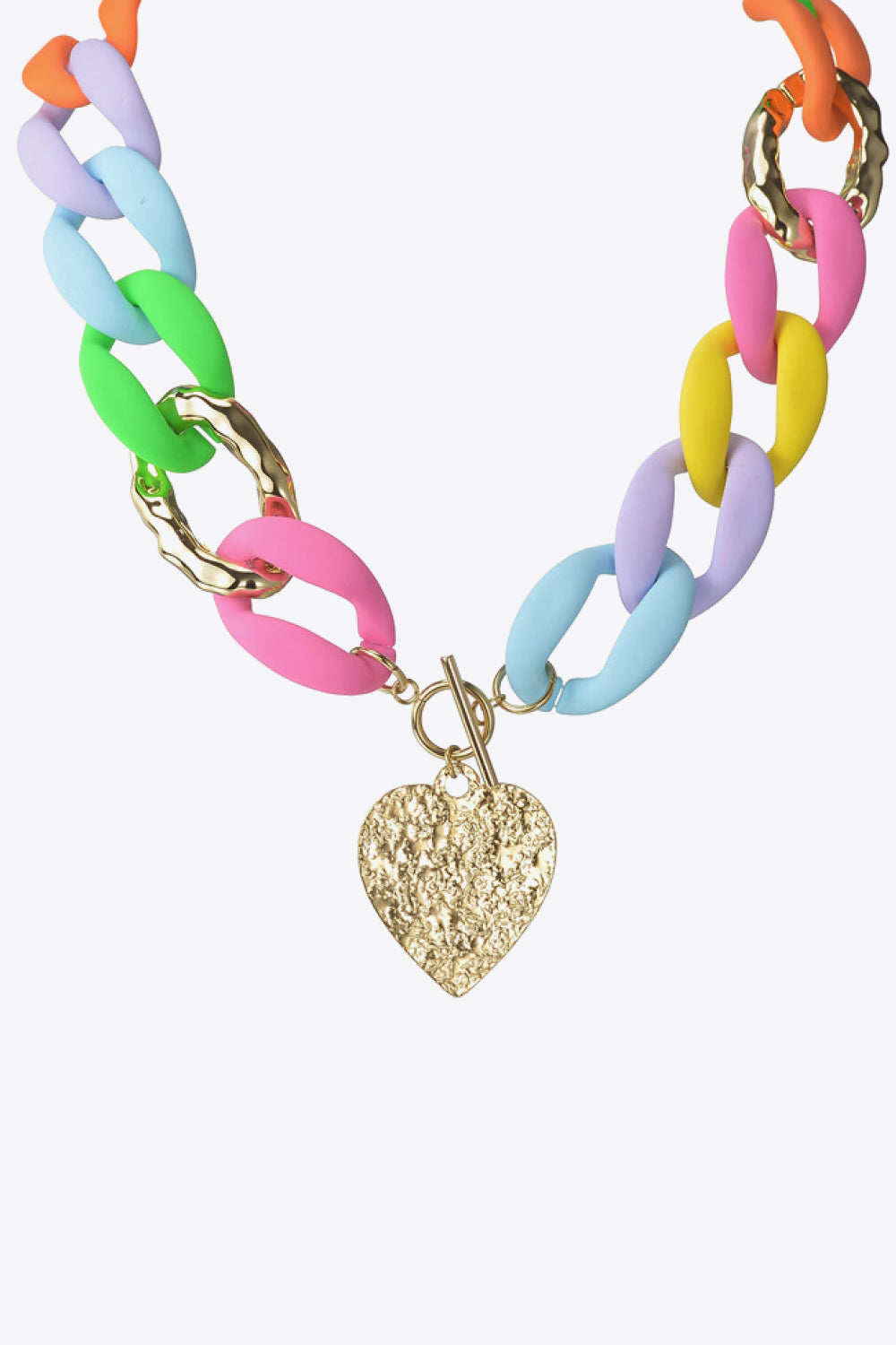 Multicolored Heart Pendant Bracelet | AdoreStarr