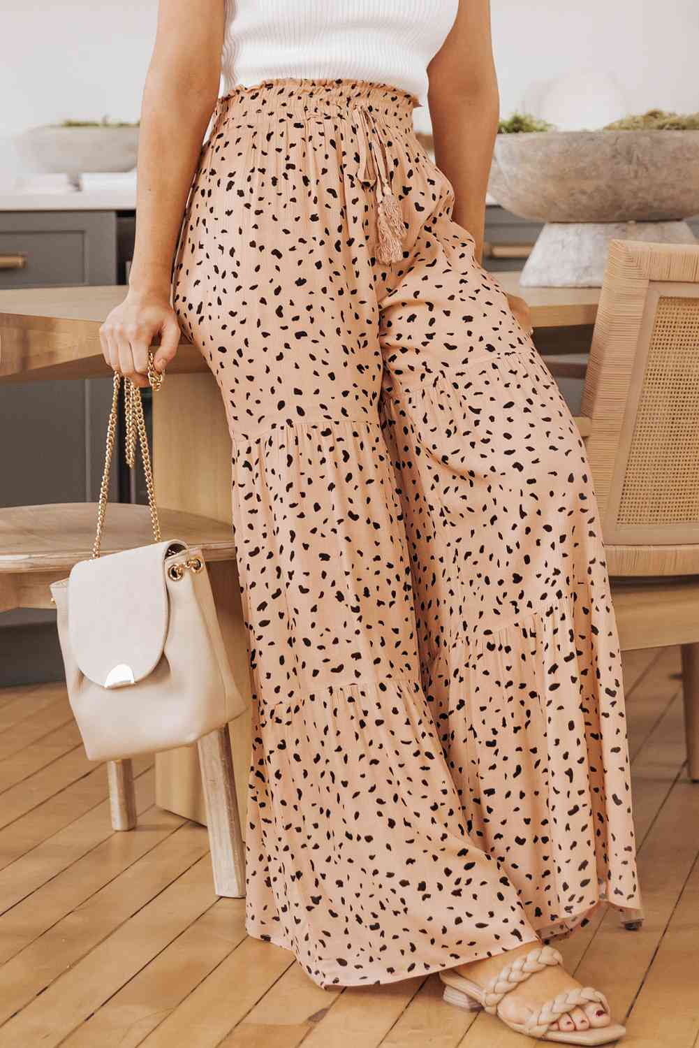 Printed Wide Tiered Pants | AdoreStarr