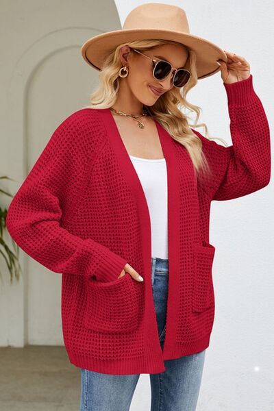 Open Front Raglan Sleeve Cardigan | AdoreStarr