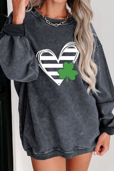 Heart Lucky Clover Sweatshirt | AdoreStarr