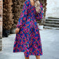 Printed Pocketed Midi Dress | AdoreStarr