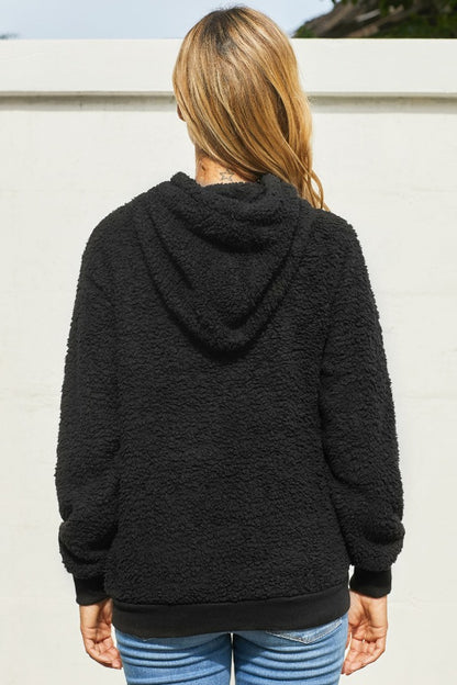 Ribbed Sherpa Hoodie | AdoreStarr