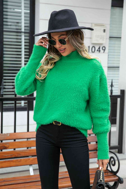 Turtle Neck Long Sleeve Pullover Sweater | AdoreStarr