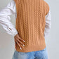 Cable-Knit Sleeveless Sweater Vest | AdoreStarr