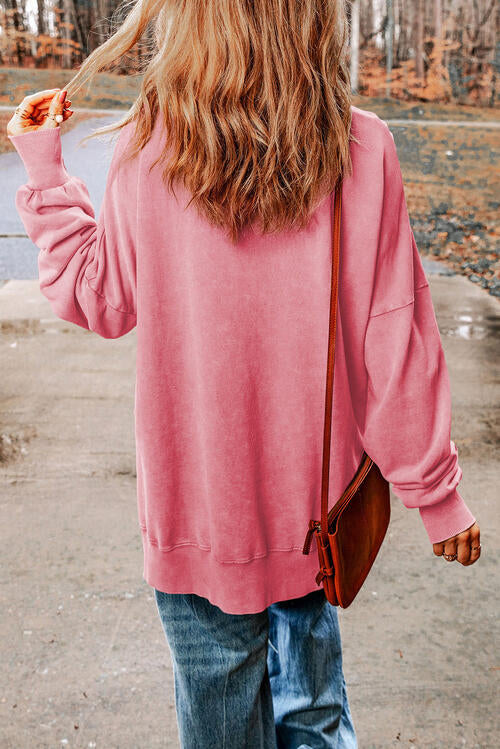 Sequin Candy Cane Slit Sweatshirt | AdoreStarr