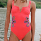 Contrast Cutout One-Piece Swimsuit | AdoreStarr