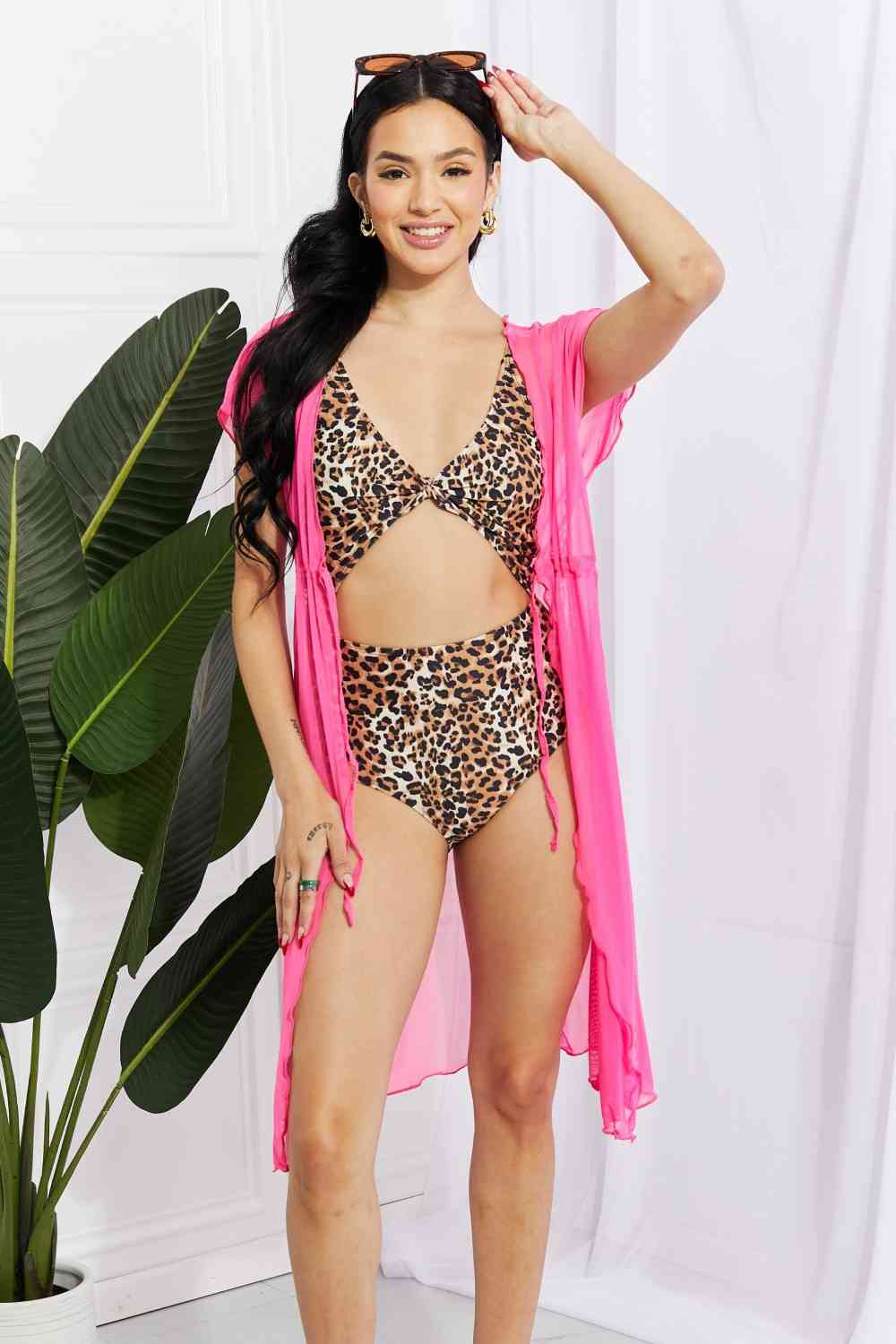 Pool Day Mesh Tie-Front Cover-Up | AdoreStarr
