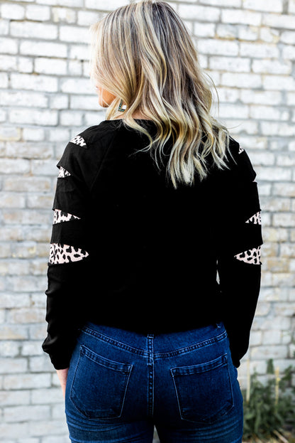 Leopard Patch Sweatshirt | AdoreStarr